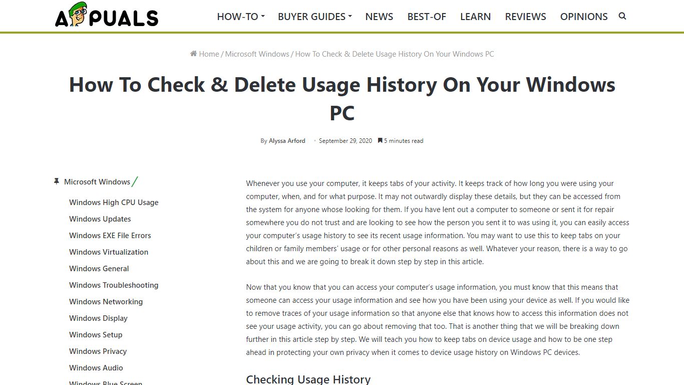 How To Check & Delete Usage History On Your Windows PC
